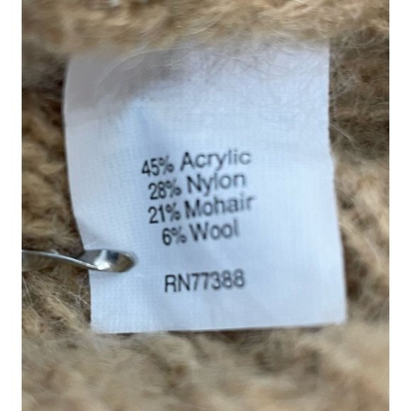 J.Crew Womens Pullover Sweater Brown Long Sleeve Shawl Collar Oversize Knit L - Picture 7 of 7